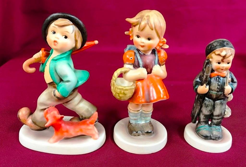 LOT OF THREE GERMAN HUMMEL/GOEBEL PORCELAIN FIGURINES