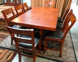 NEW ZIVA COUNTER-HEIGHT DINING TABLE & 8 PIECE SET (1499.00)