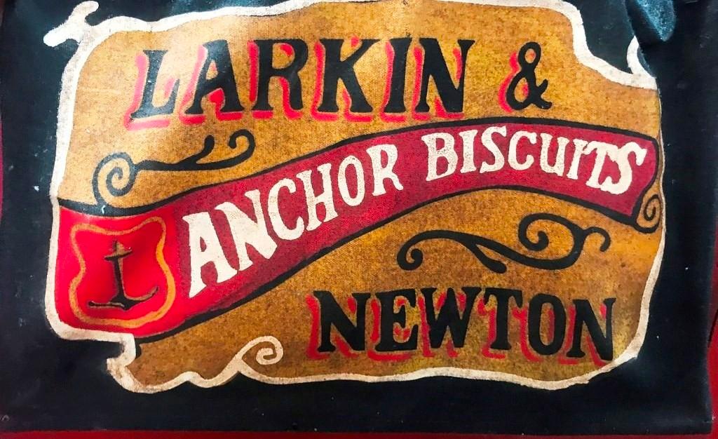 24" - "LARKIN & NEWTON - ANCHOR BISCUITS" ANTIQUE METAL TRUCK