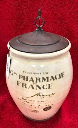 NEW WMC PARIS PHARMACIDE URN W/ LID ($100.00)