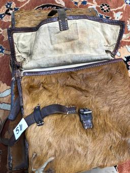 LEATHER & FUR BACKPACK