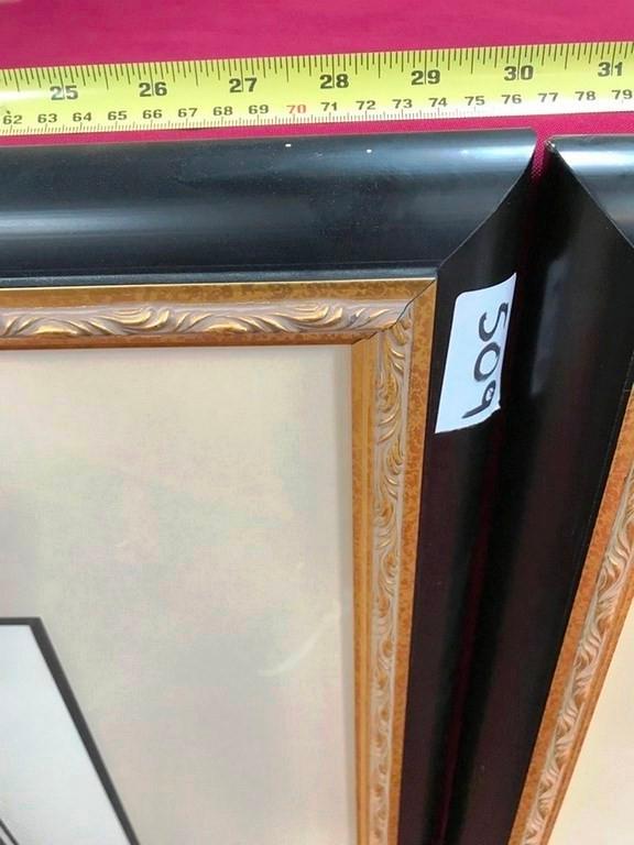 PAIR OF LARGE FRAMED "VASES" ARTWORK