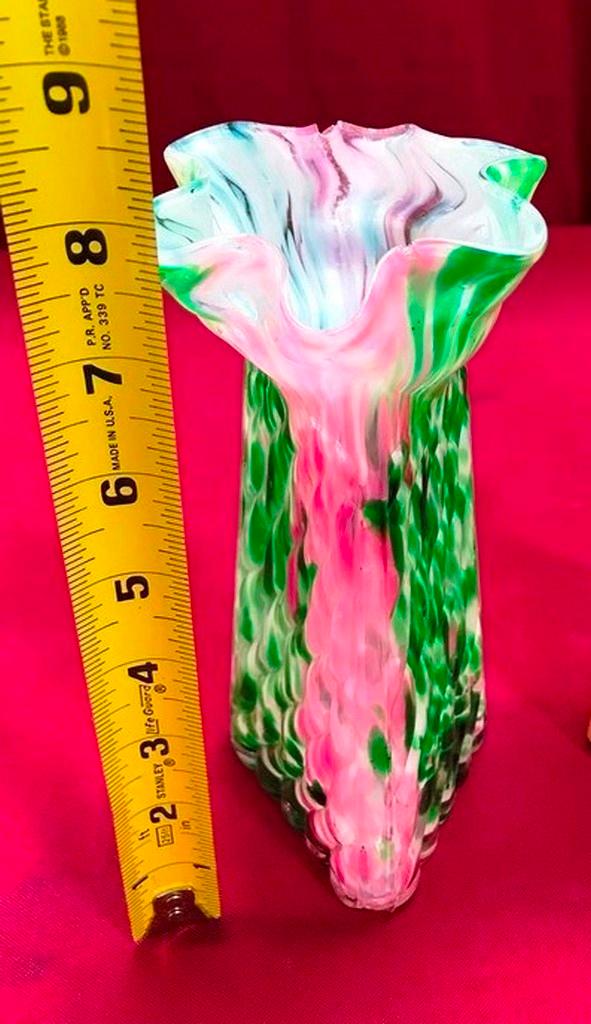 PAIR OF ART GLASS VASES