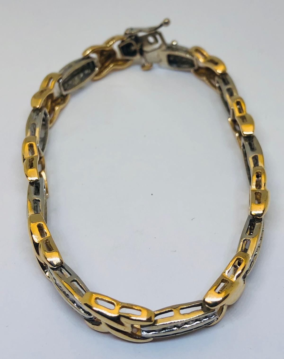 14KT YELLOW GOLD 2.00CTS DIAMOND BRACELET