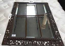 ORNATE 24" BY 36" FRAMED MIRROR