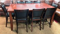 PUB RECTANGULAR TABLE & 8 BARSTOOLS