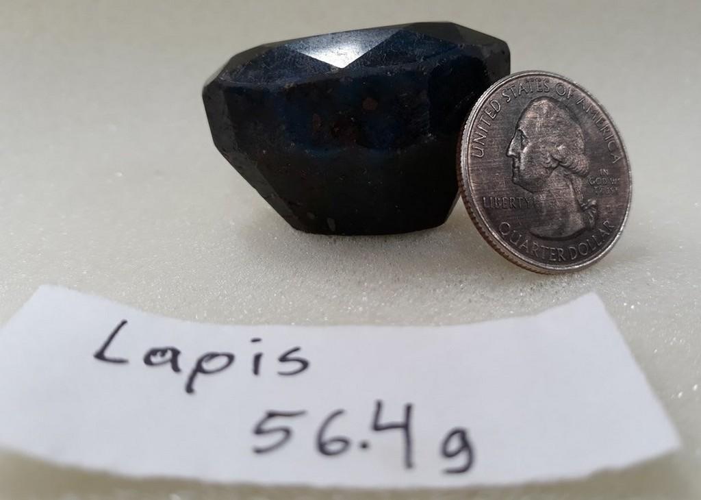 56.4g LAPIS  PRECIOUS STONE - SEE PICS FOR DETAILS