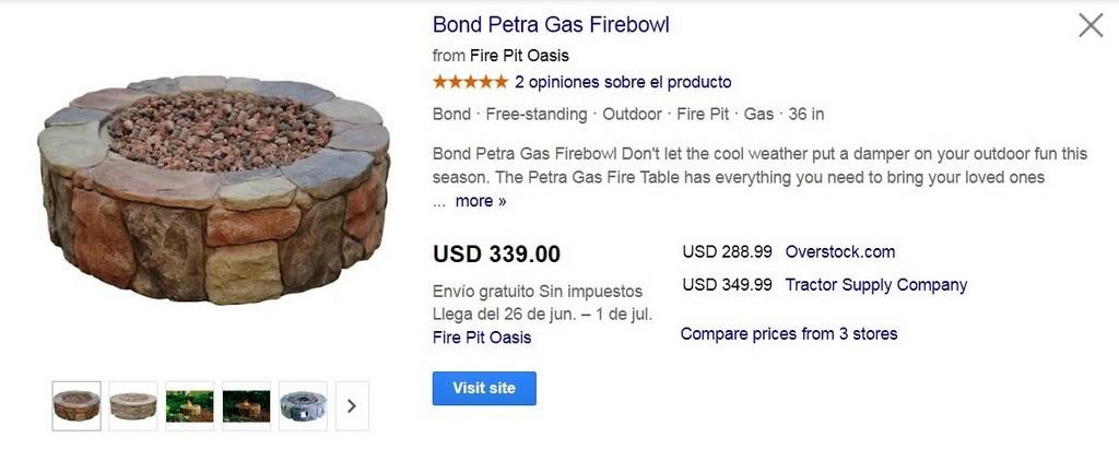 NEW IN BOX  - BOND PETRA GAS FIRE BOWL  - 339.00 NEW ONLINE