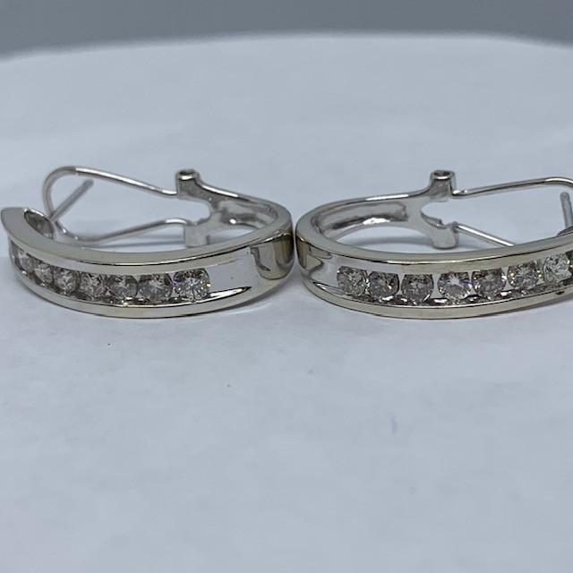 14KT WHITE GOLD 1.00CTS DIAMOND EARRINGS