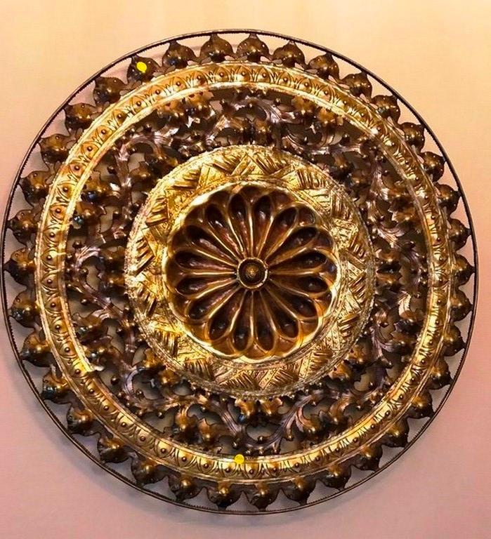 39" ROUND BRASS WALL ART