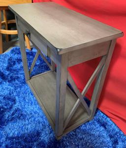 NEW DESIGNER FROM WMC - GREY ENTRY TABLE W/ DRAWER