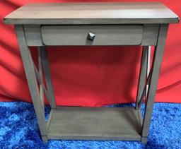 NEW DESIGNER FROM WMC - GREY ENTRY TABLE W/ DRAWER