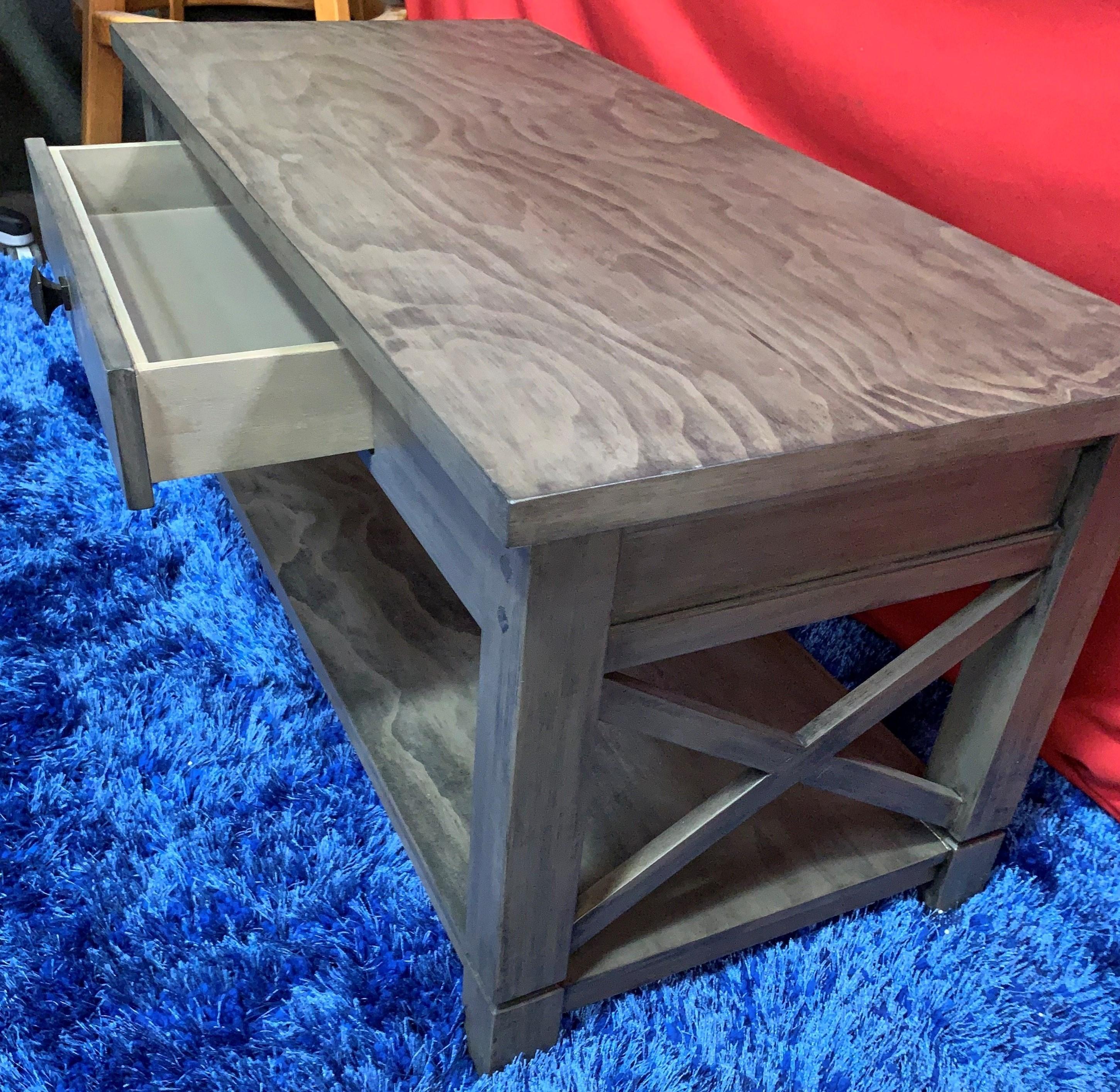NEW DESIGNER FROM WMC - GREY COFFEE TABLE W/ DRAWER