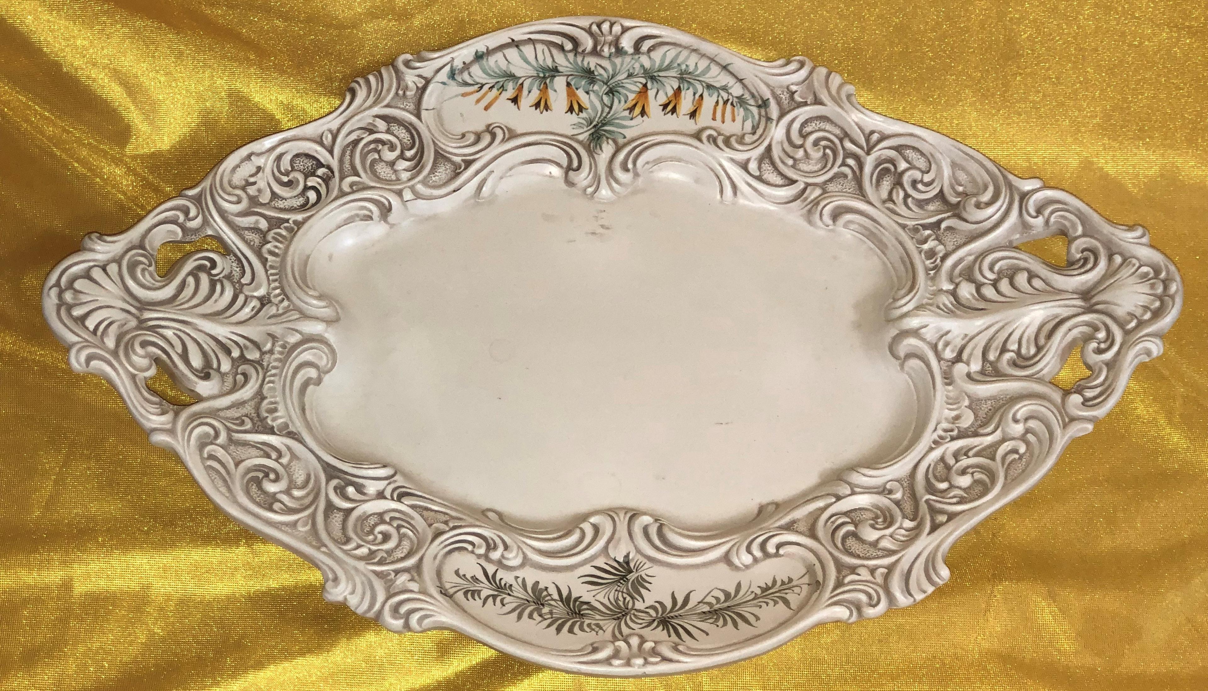 MADE IN ITALY  ORNATE SOUP TUREEN & PLATTER - 16" TALL