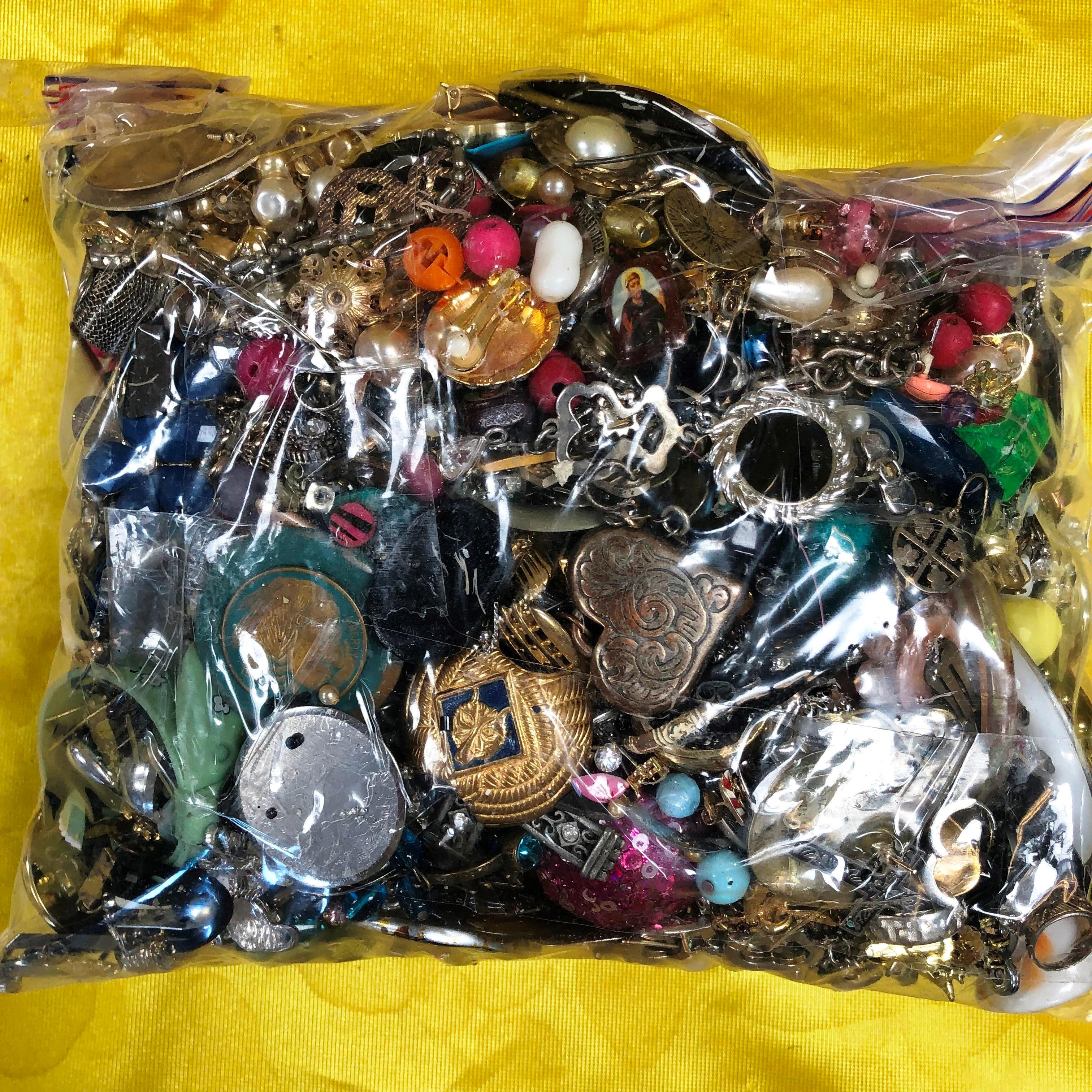 LOT OF 7.8 Lbs. OF ASSORTED COSTUME JEWELRY FROM ESTATE - LOT A