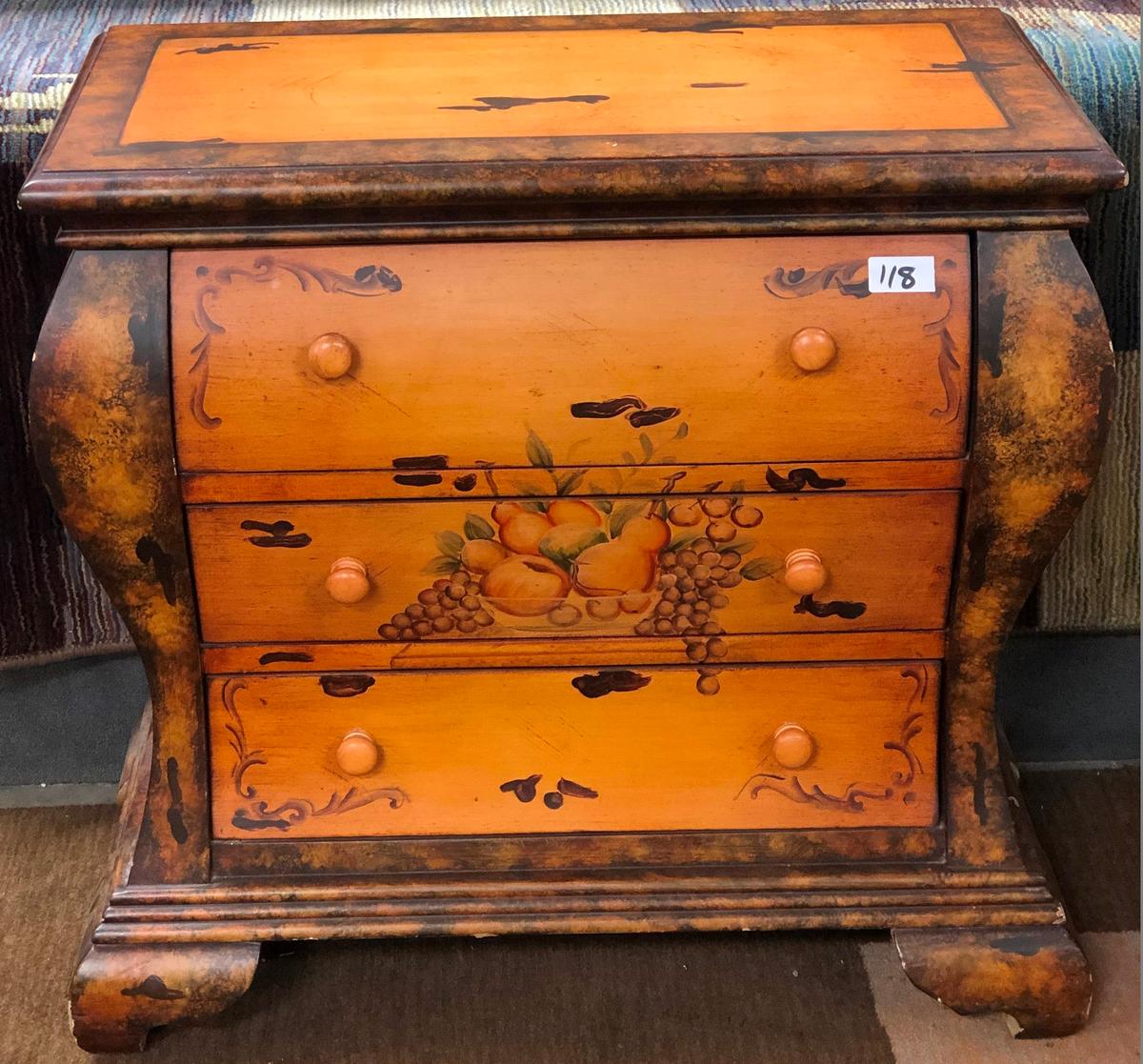 GORGEOUS 3 DRAWER PAINTED CABINET