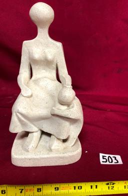 AUSTIN MOTHER SITING W/ CHILD SCULPTURE - SEE PICS FOR DETAILS