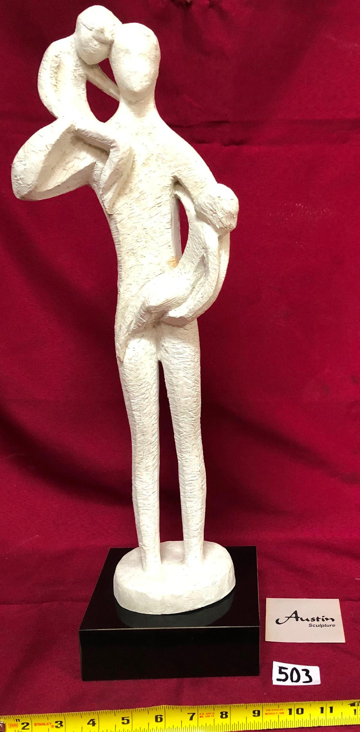 21" AUSTIN  SCULPTURE - FATHER W/ CHILDREN