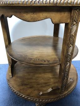 ROUND INLAID TABLE FROM ESTATE