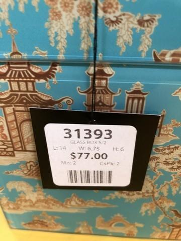 SET OF (2) ASIAN THEME BLUE JEWELRY BOXES BY THREE HANDS (77.00)