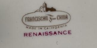 FRANCISCAN FINE CHINA SET -RENAISSANCE - SEE PICS FOR DETAILS