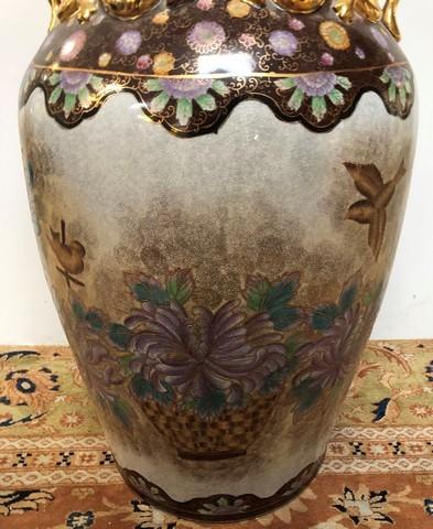 36" TALL ASIAN CERAMIC VASE