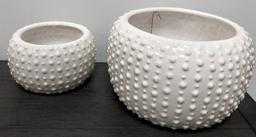 NEW WMC DESIGNER WHITE CERAMIC VASES BY THREE HANDS (104.00)