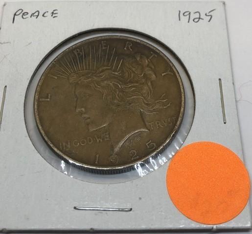 1925 PEACE SILVER DOLLAR