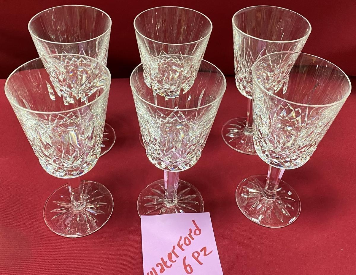 LOT OF 6 SIGNED WATERFORD CRYSTAL GLASSES