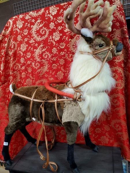 40" TALL REINDEER WITH SLED W/ TOYS