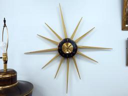 Vintage Mid-Century Atomic Clock By Welby