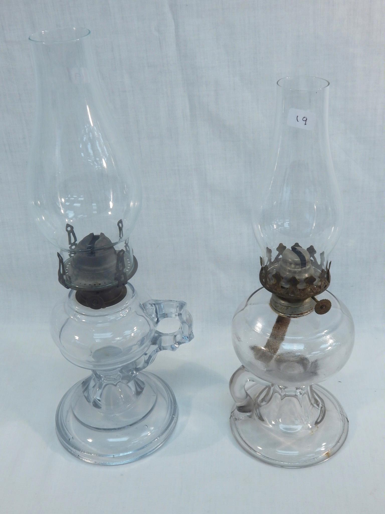 2 Finger Lamps, 15" & 13"