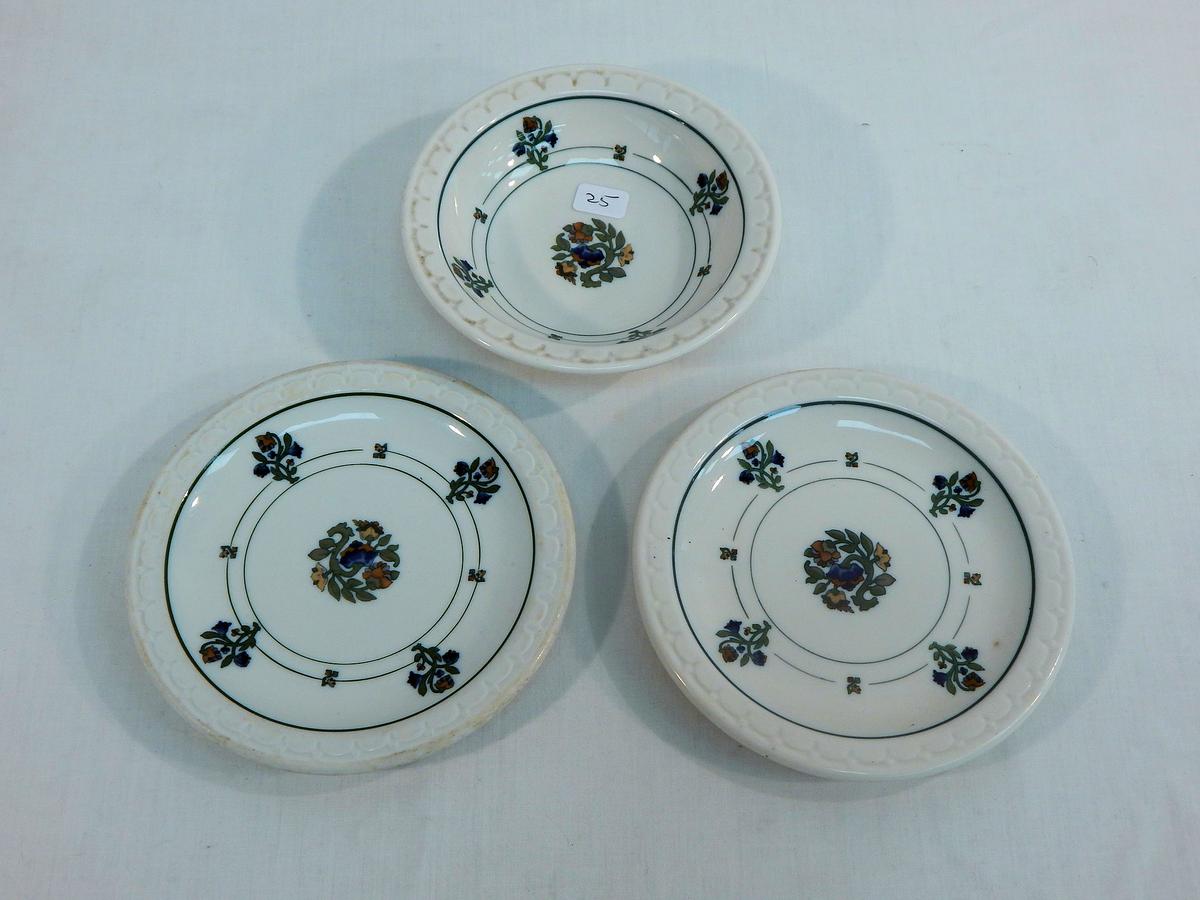 3 Pieces Ironstone - 2 Plates & 1 Dish