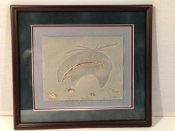 Jackie ? " Heartline" Art Piece - 342/950, Signed, Framed W/ Glass, Framed