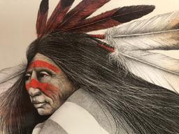 Frank Howell Lithograph -- Pine Ridge Dancer, 1991, Signed & Numbered 103/1