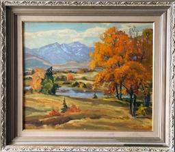 Robert Wands Oil On Board - Autumn Scene, Signed Lower Right, Framed Size 3