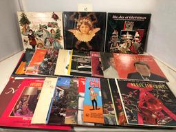 Boxed Lot - Assorted Christmas Albums