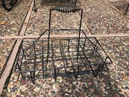 Antique Iron Milk Bottle Carrier