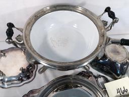 9 Misc. Silverplated Pieces - Includes Chaffing Dish