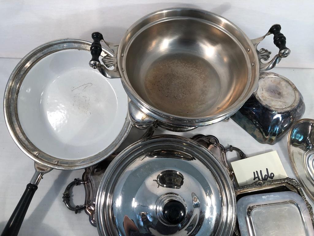 9 Misc. Silverplated Pieces - Includes Chaffing Dish
