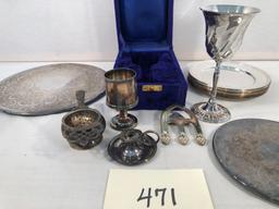 8 Silverplated Plates - Halls, 6"; Silverplated Chalice In Box; Silverplate