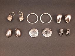 6 Pair Sterling Earrings