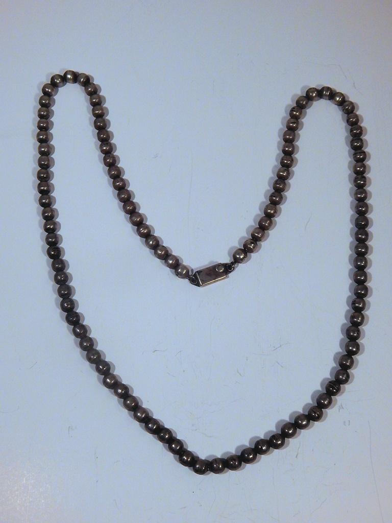Mexican .925 Beaded Necklace - Signed