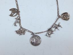 Sterling Charm Necklace - Cowboy Themed, American Royal Etc.