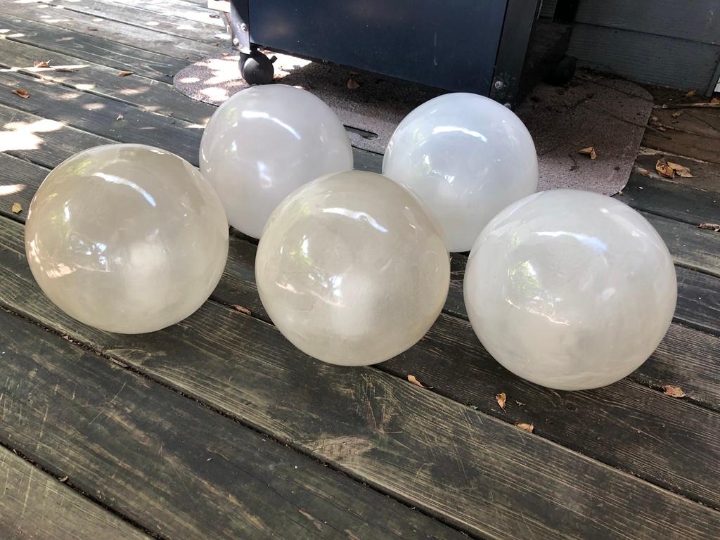 Set Of 5 Plastic Sphere Lights