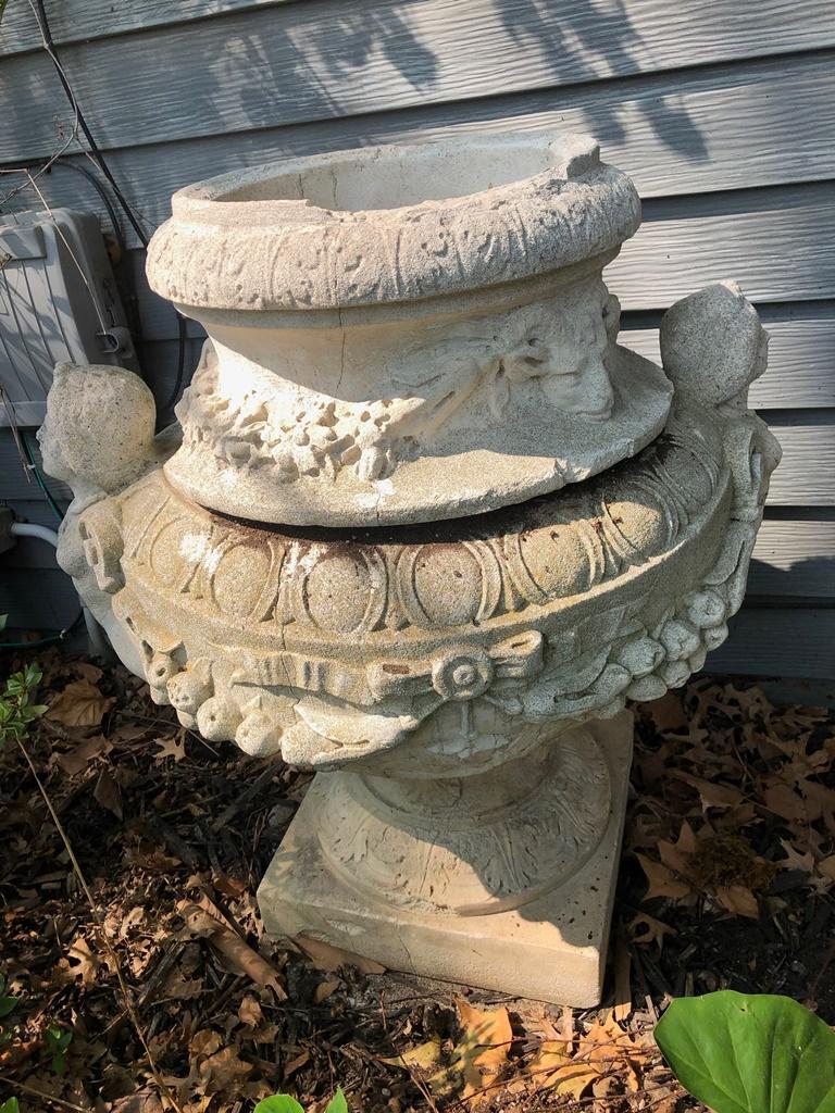 Concrete Pot - 23", As Found - Local Pickup Only