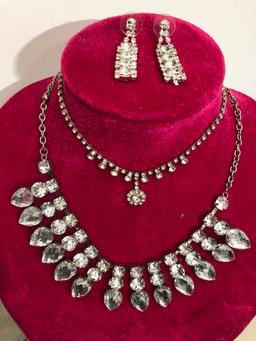 Large Lot Rhinestone Jewelry