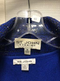 St. John Knits - Evening Jacket (size 16), Shell (size L) & Skirt (size 16)