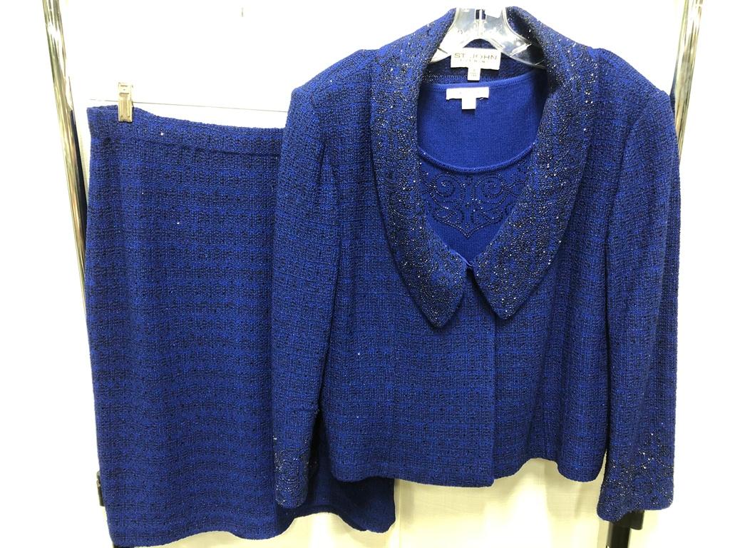 St. John Knits - Evening Jacket (size 16), Shell (size L) & Skirt (size 16)