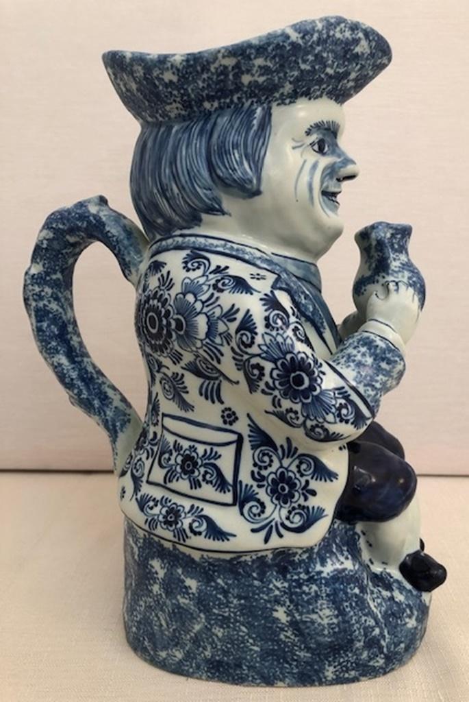 Villeroy & Boch Metlach Saar Germany Toby Jug - 1885-1900, Delft, 10"